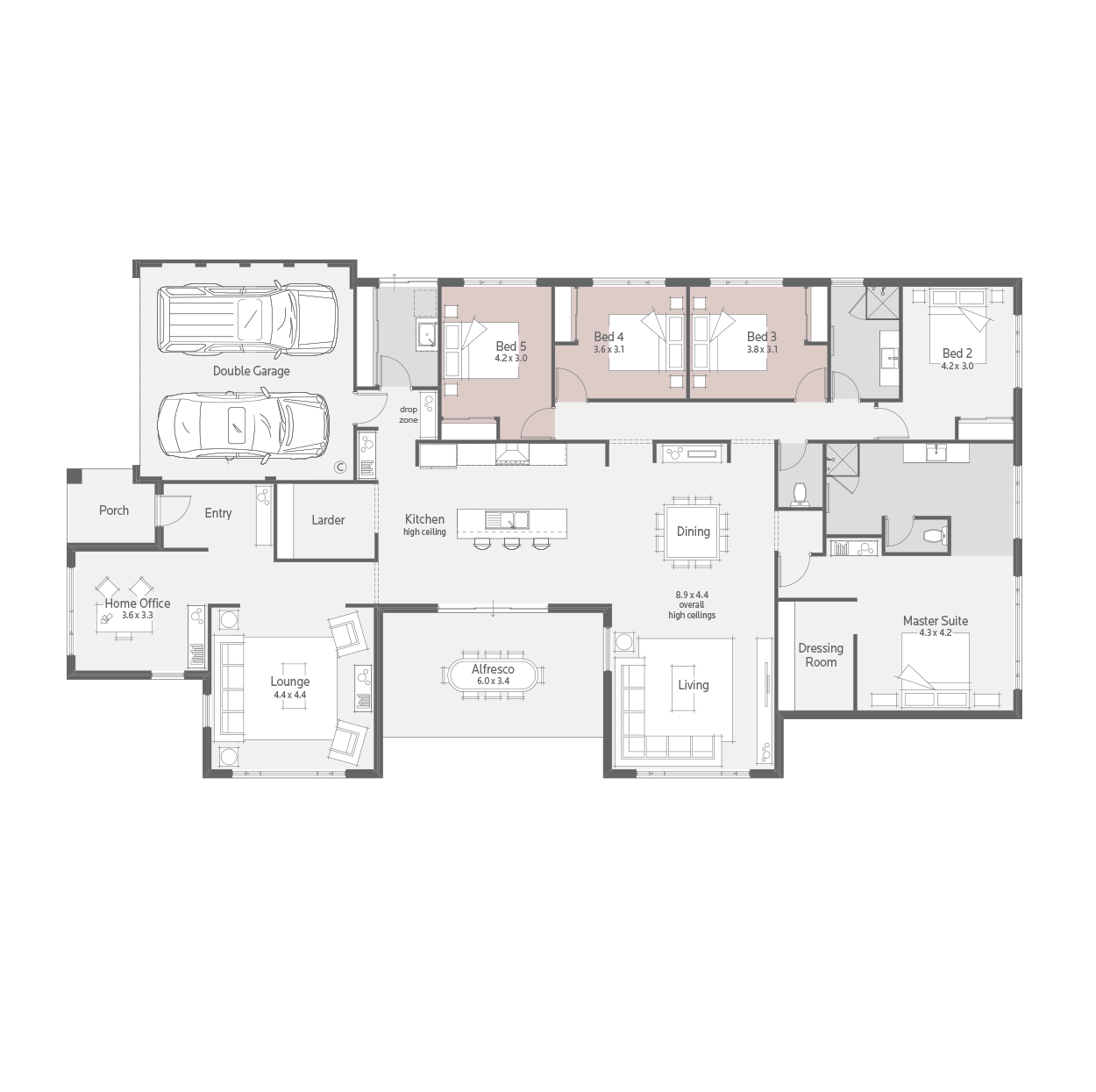 Montello 5 Bedroom option floorplan