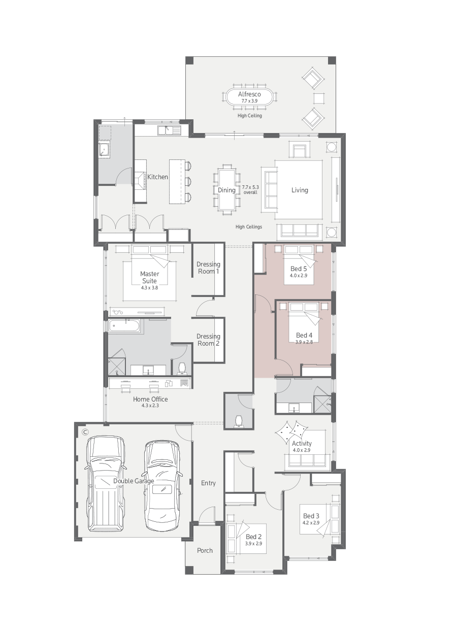DAH Essence 5 Bedroom Option Floor plan