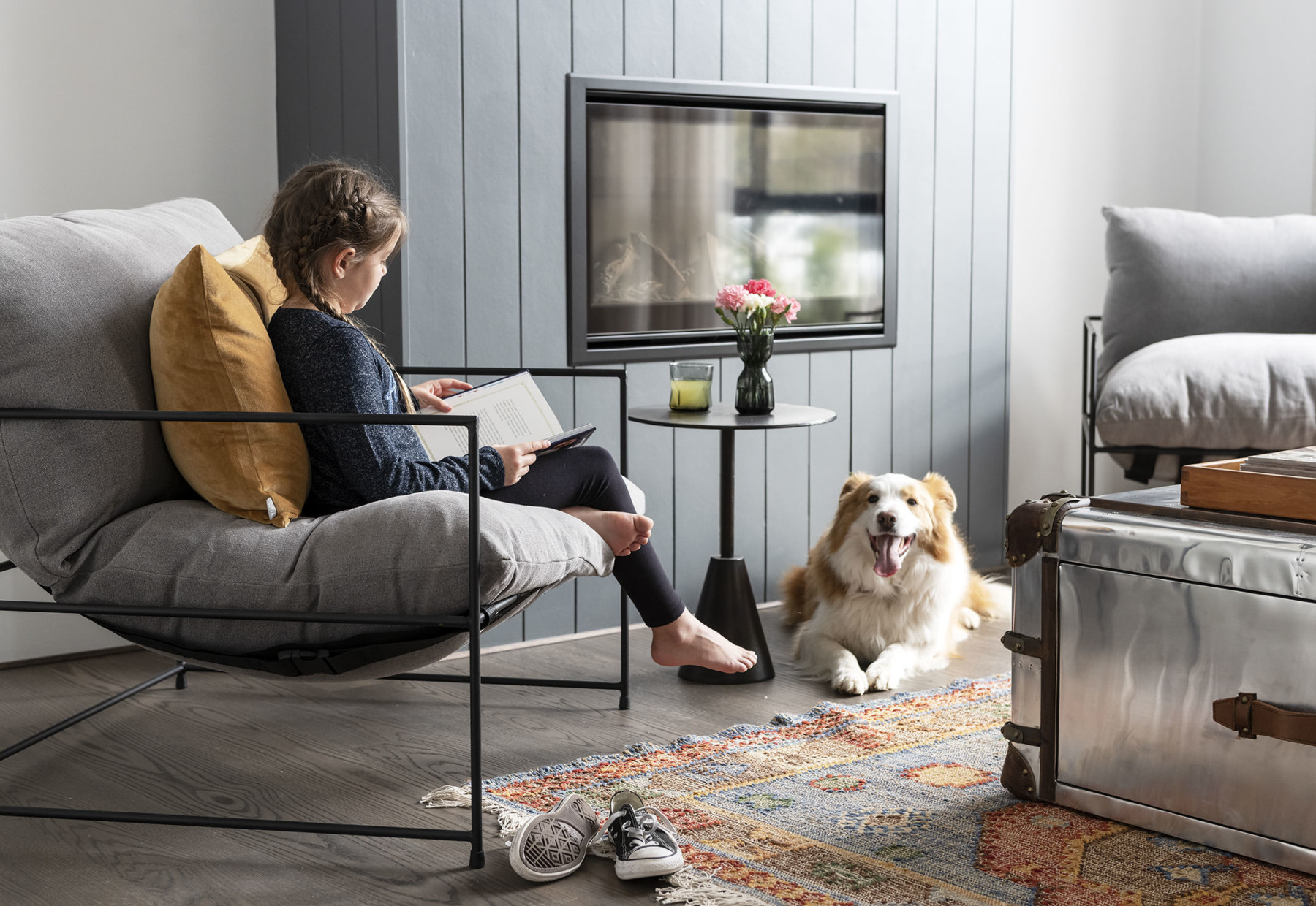 display home with dog