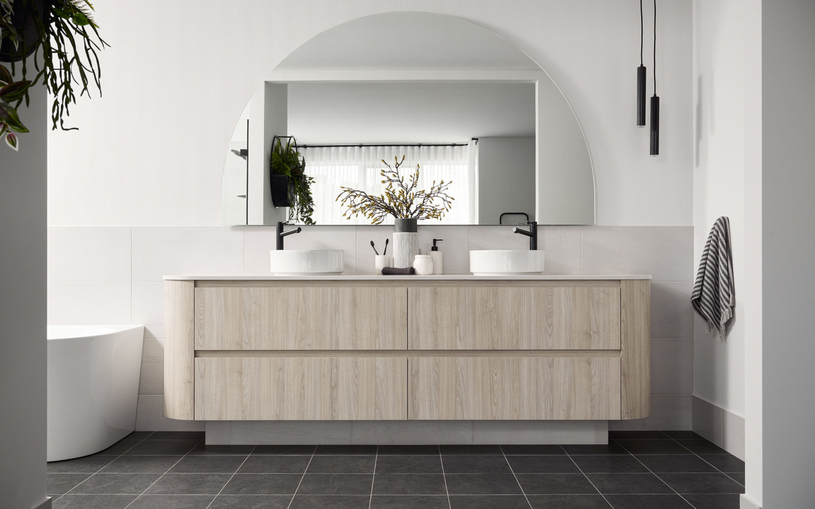 image of double vanity at oslo display home mindarie built by dale alcock homes